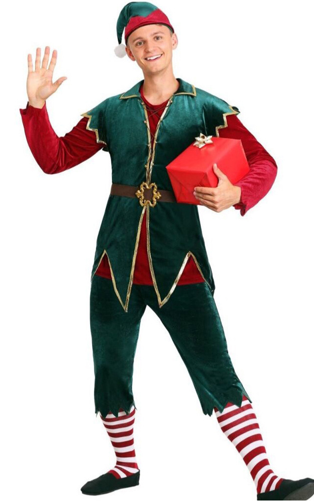 FC156 MENS DELUXE HOLIDAY ELF COSTUME